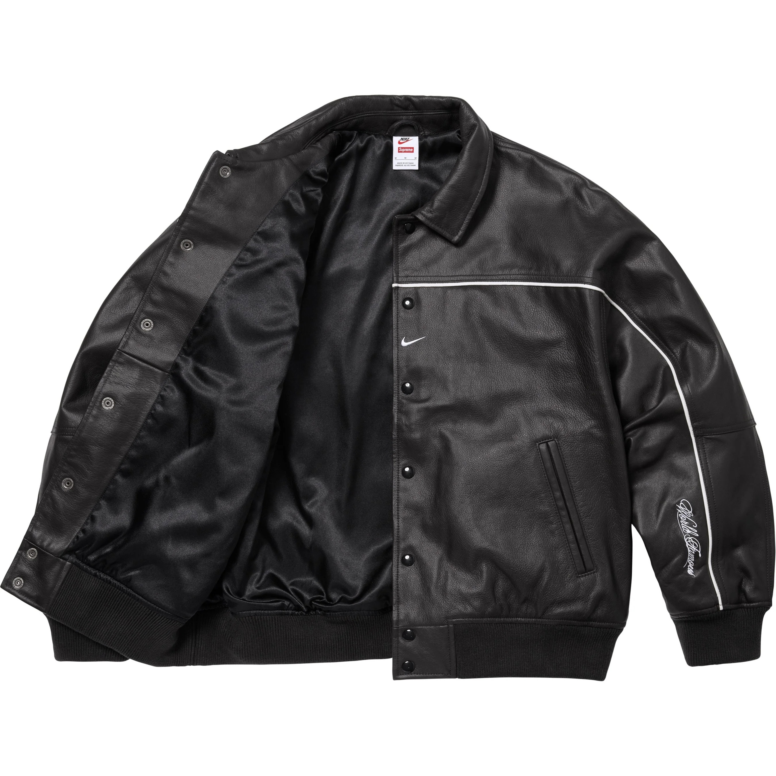 Supreme®/Nike® Leather Varsity Jacket view 13